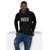 UNDER LOGO UNISEX HOODIE (BLACK) - Image 3
